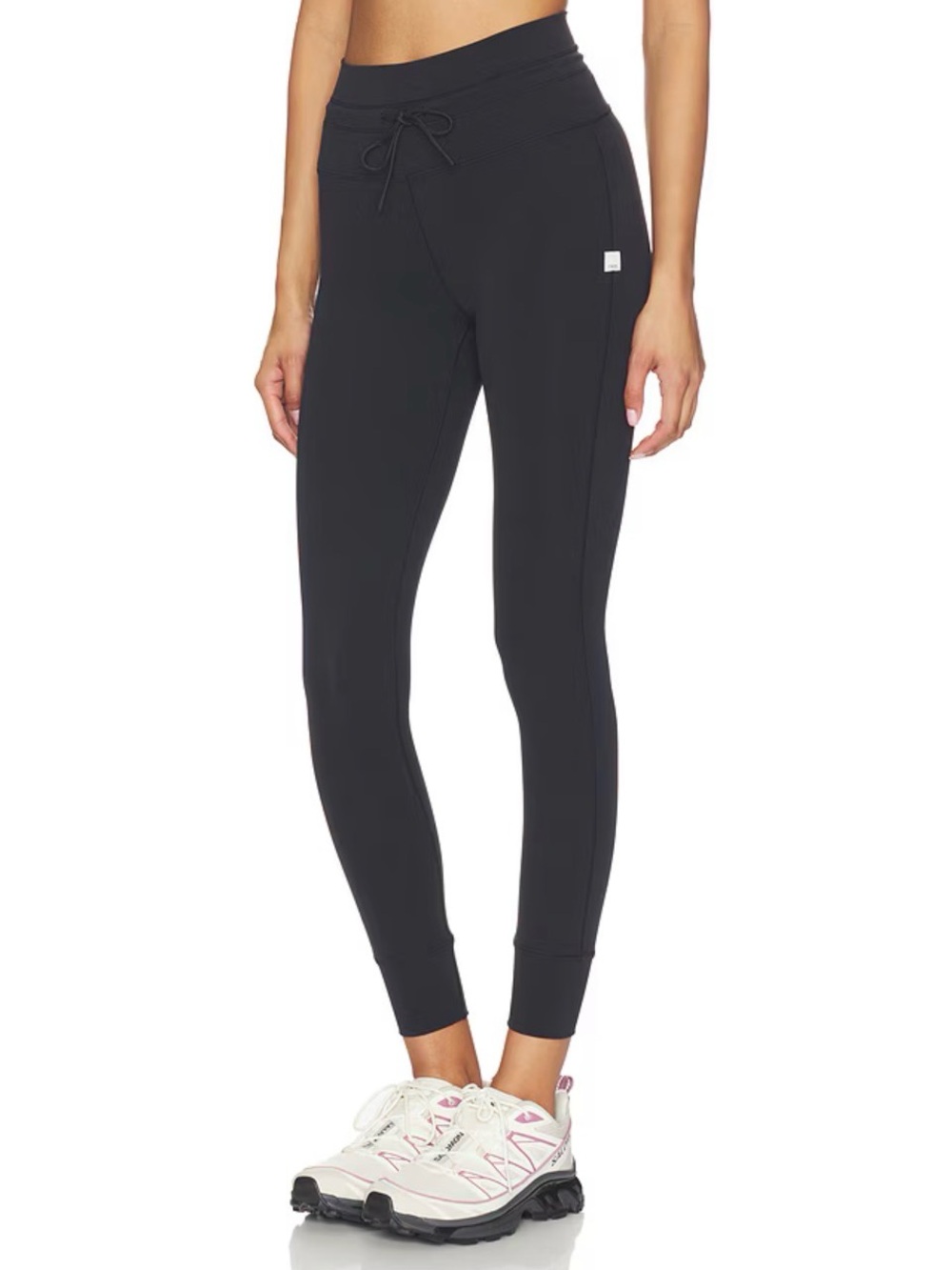 Vuori Black High-Rise Drawstring Jogger Leggings